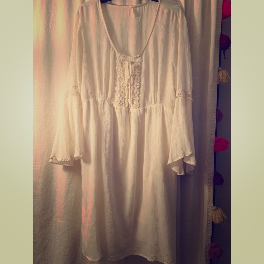 Bohemian cream colored dress